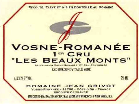 2022 Domaine Jean Grivot Les Beaux Monts Vosne-Romanee Premier Cru - click image for full description