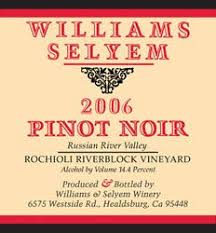 2006 Williams Selyem Rochioli Riverblock Vineyard Pinot Noir Russian River - click image for full description