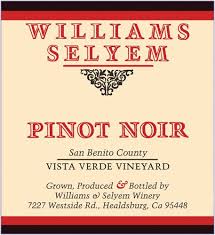 2006 Williams Selyem Vista Verde Vineyard Pinot Noir San Benito County - click image for full description