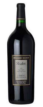 A bottle of wine with a label  Description automatically generated