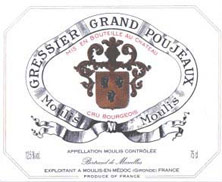 Cote Château Gressier Grand Poujeaux 1955 Moulis Rouge