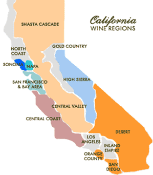 Image result for california wine regions