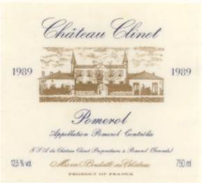 1989 Château Clinet, France, Bordeaux, Libournais, Pomerol - CellarTracker