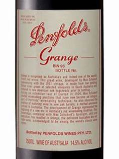 Image result for 2001 Penfolds Grange Bin 95 Australia