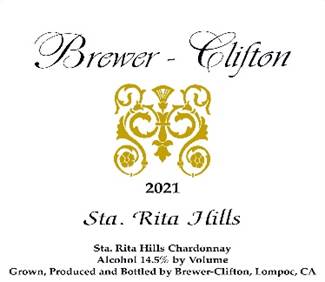 Brewer-Clifton Sta. Rita Hills Chardonnay 2021 - Vintage Wine Cellars