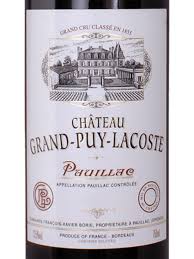 1982 Chateau Grand Puy Lacoste ...