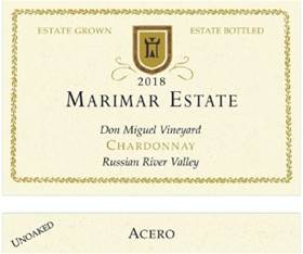 Marimar 2018 Acero Unoaked Don Miguel Vineyard Estate Grown Estate Bottled  Chardonnay (Russian River Valley) Rating and Review | Wine Enthusiast