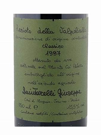 Image result for 1997 GIUSEPPE QUINTARELLI VALPOLICELLA