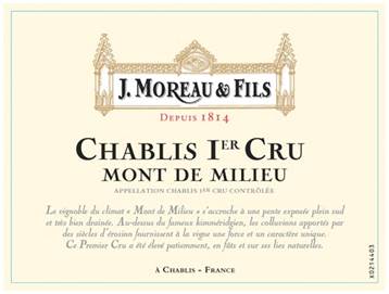 J. Moreau & Fils 2019 Mont De Milieu Premier Cru (Chablis) Rating and  Review | Wine Enthusiast