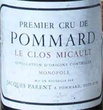 Domaine Parent Le Clos Micault, Pommard, France-巴赫酒庄葡萄酒-价格-评价-中文名-红酒世界网
