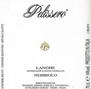Image result for 2013 Pelissero Nebbiolo Langhe