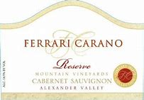 Image result for 2021 FERRARI CARANO CABERNET SAUVIGNON RESERVE SONOMA