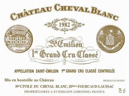 Image result for 1982 CHATEAU CHEVAL BLANC SAINT-EMILION