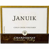 Image result for 2019 JANUIK CHARDONNAY COLD CREEK VINEYARD