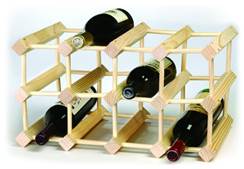 Solid Pine Wine Rack - 12 Bottle image