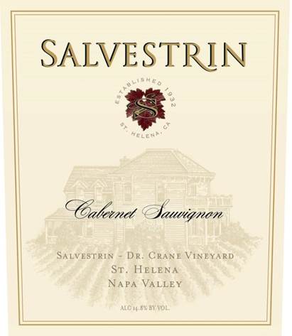 Salvestrin Dr. Crane Vineyard Cabernet Sauvignon 2018 750ml - Bottle Shop  of Spring Lake