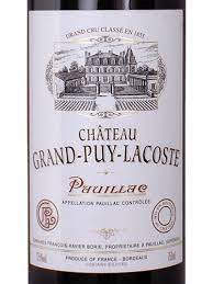 2020 Chateau Grand Puy Lacoste Pauillac Bordeaux | Vintage Wine Shoppe