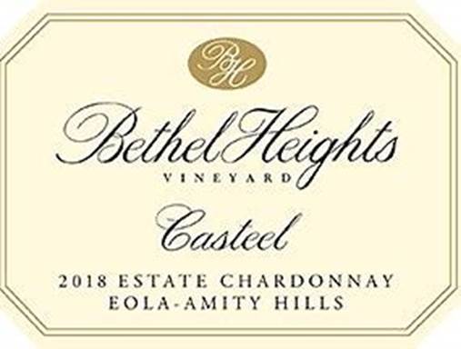 Image result for 2018 BETHEL HEIGHTS CHARDONNAY CASTEEL WILLAMETTE VALLEY