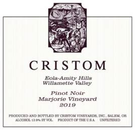 Cristom 2019 Marjorie Vineyard Pinot Noir (Eola-Amity Hills) Rating and  Review | Wine Enthusiast
