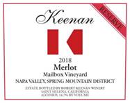 Keenan Mailbox Vineyard Spring Mountain Reserve Merlot 2018 | Wine.com
