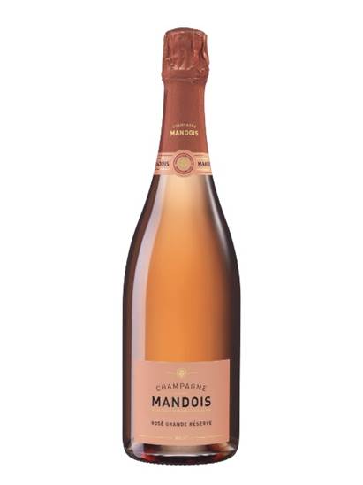 Champagne Mandois Brut Rose Grande Reserve  Front Bottle Shot