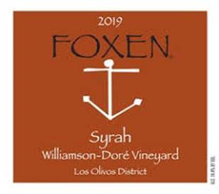 2019 Syrah Williamson Dore ...